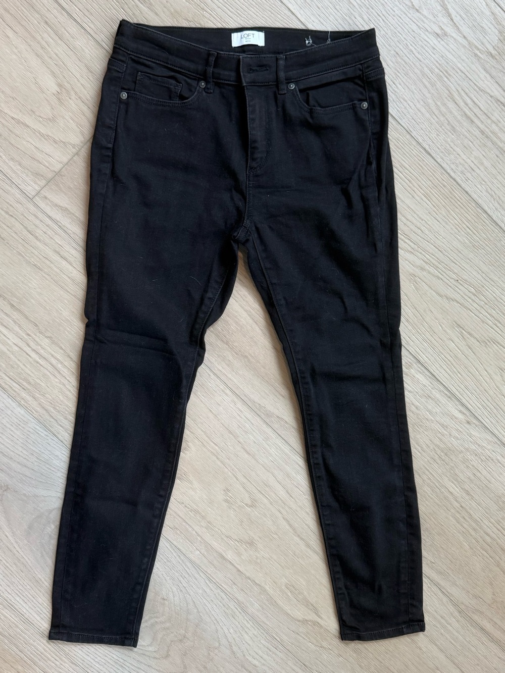 LOFT Black Women's Skinny Jeans - High-Rise Stretch